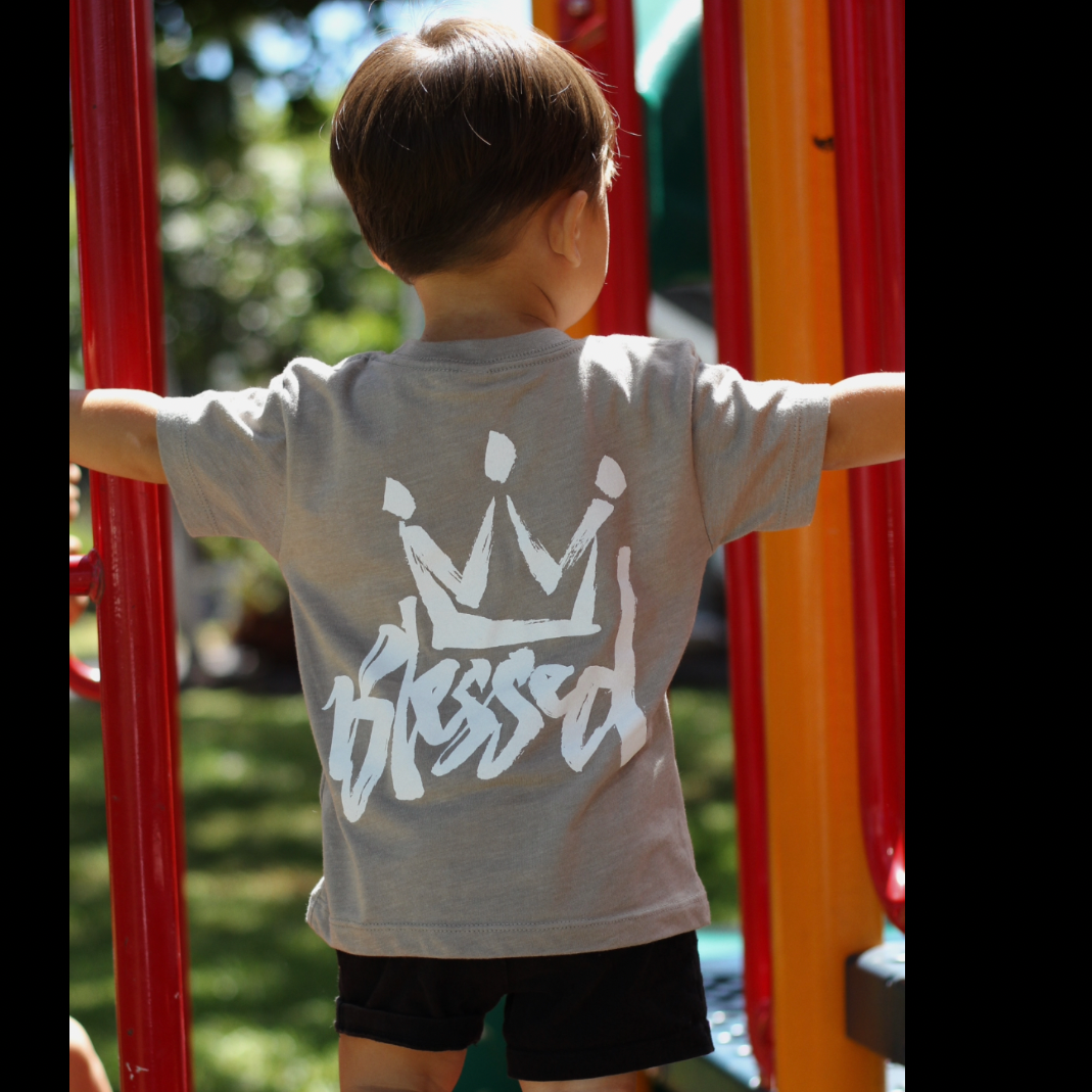 Kids Taupe Kanji Tee