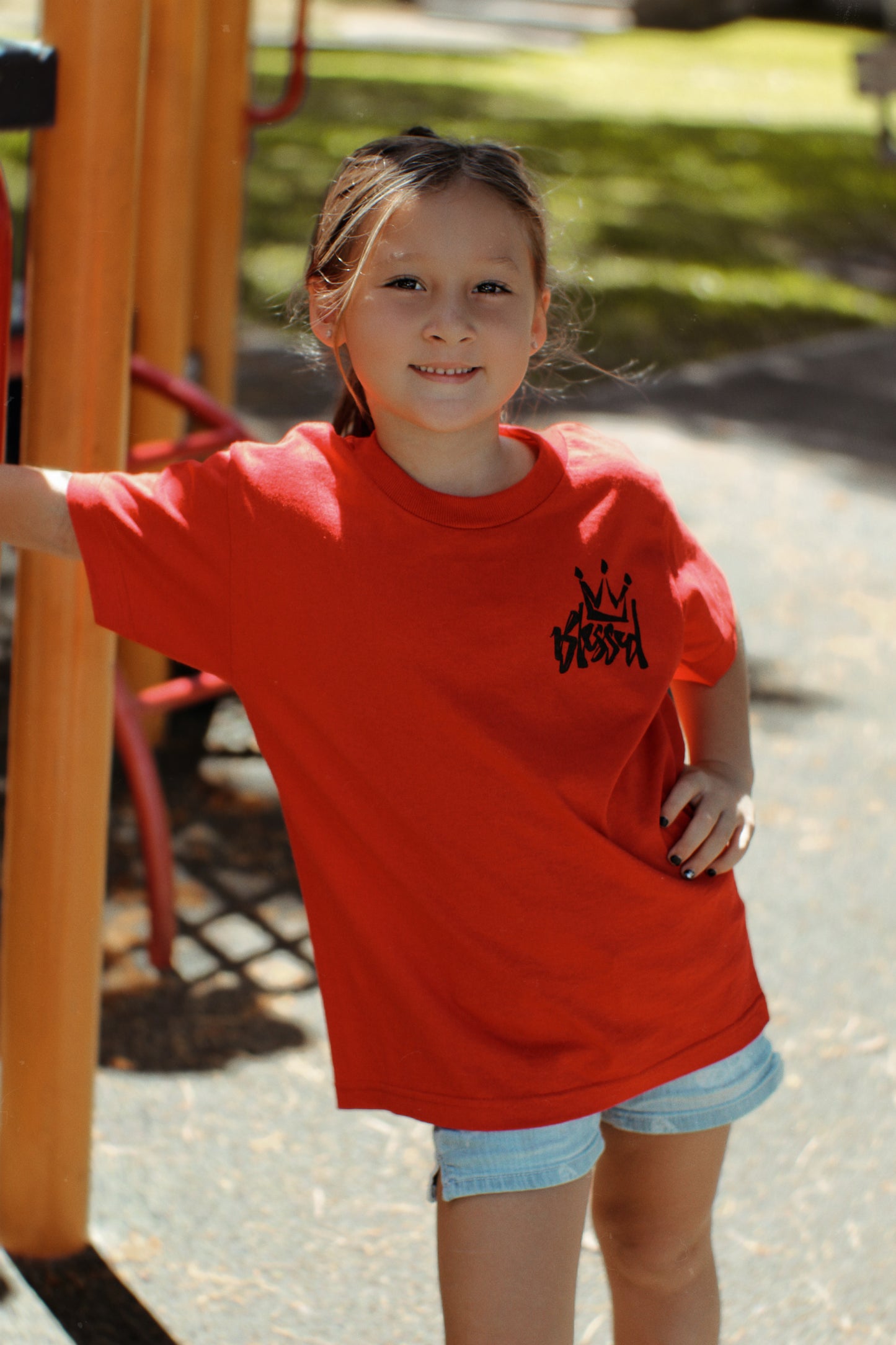 Kids Red Kanji Tee
