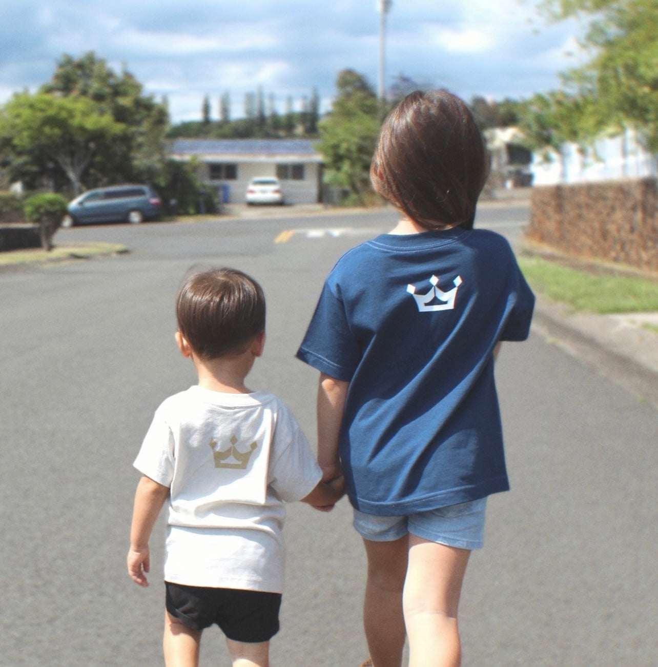 Kids Navy Crown Tee
