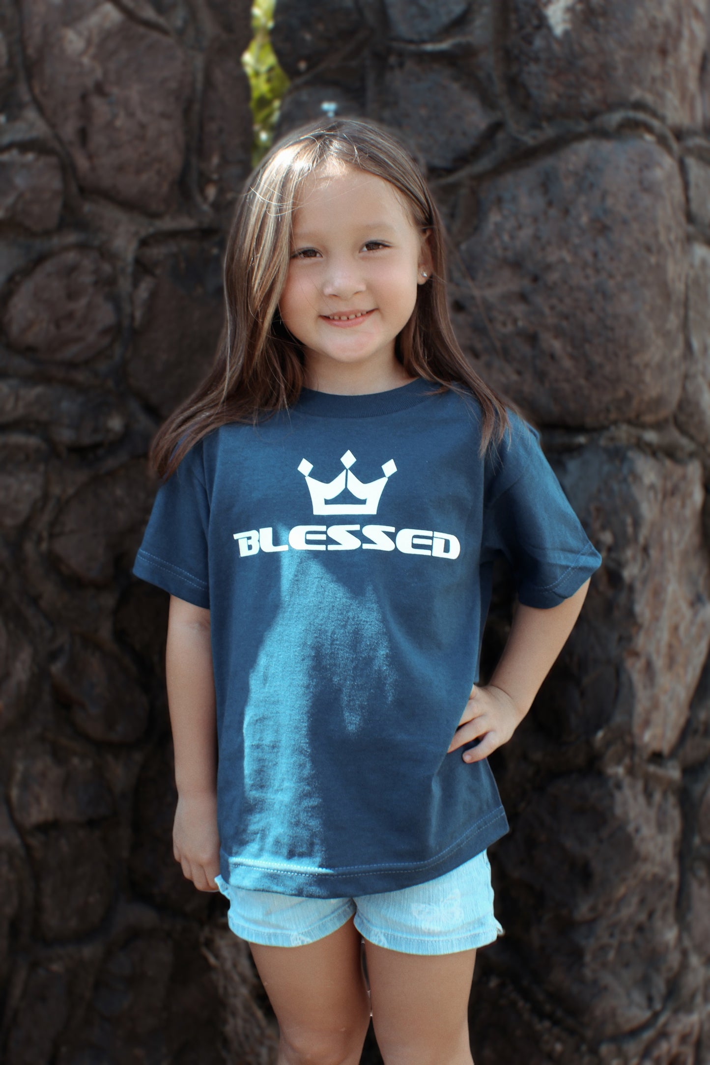 Kids Navy Crown Tee