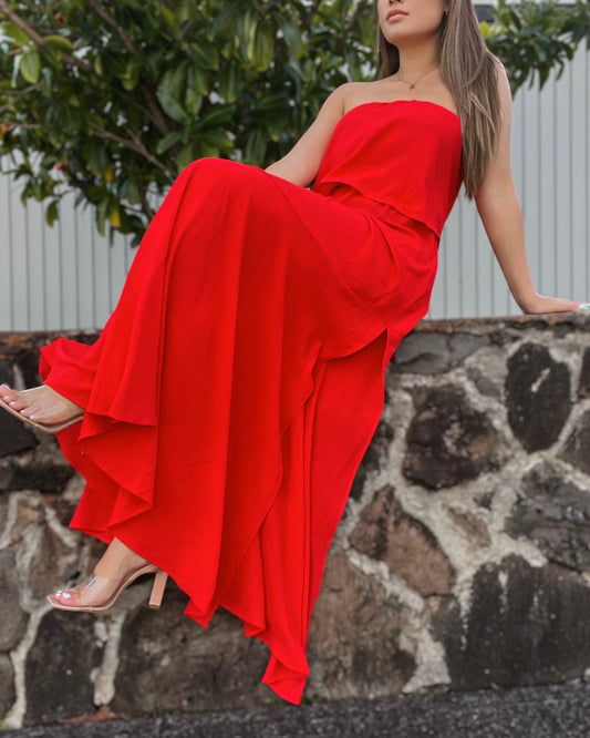 Women's Red Maxi Dress